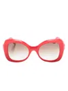 Lapima Isabel Oversized-frame Sunglasses In 红色