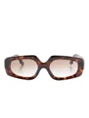 Lapima Joana Rectangle-frame Sunglasses In 褐色