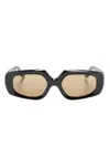 Lapima Joana Square-frame Sunglasses In 黑色