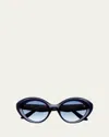 Lapima Julia Acetate Cat-eye Sunglasses In Blue