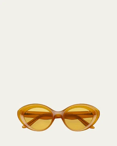 Lapima Julia Acetate Cat-eye Sunglasses In Yellow