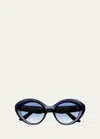 Lapima Julia Acetate Cat-eye Sunglasses In Atlantic Ocean