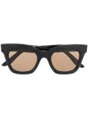 Lapima Lisa X Square-frame Sunglasses In Black