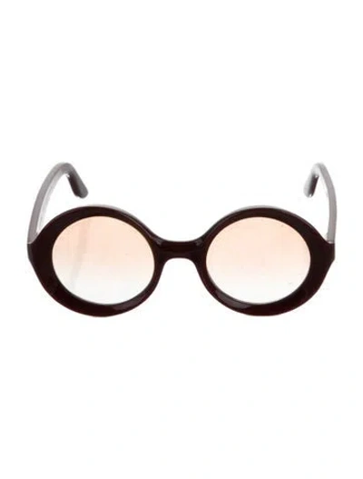 Pre-owned Lapima Round Tinted Sunglasses In Red