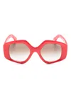 Lapima Stella Oversize-frame Sunglasses In 红色