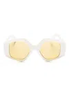 Lapima Stella Oversized-frame Sunglasses In 白色