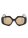 Lapima Stella Oversized-frame Sunglasses In 黑色