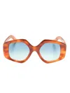 Lapima Stella Oversized-frame Sunglasses In 褐色