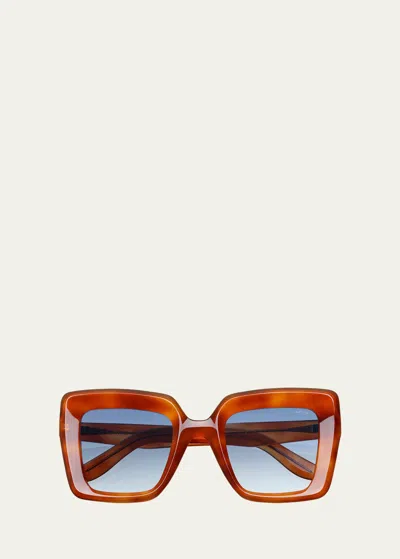 Lapima Teresa Acetate Square Sunglasses In Atlantic Caramel