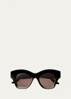 Lapima Tessa Acetate Cat-eye Sunglasses In Black Solid