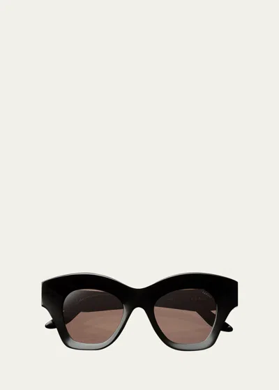 Lapima Tessa Acetate Cat-eye Sunglasses In Black Solid