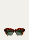 Lapima Tessa Acetate Cat-eye Sunglasses In Havana Moss