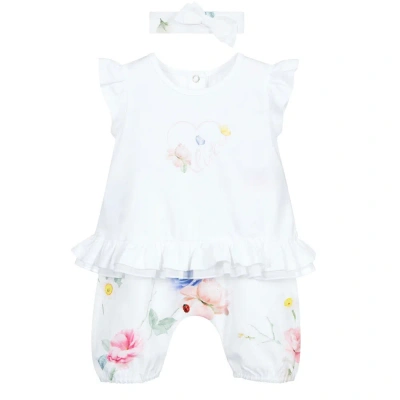 Lapin House Baby Girls White Trouser Set