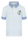 Lapin House Badge-embellished Polo Shirt In Blue
