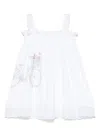 Lapin House Bicycle-print Dress In White