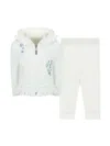 Lapin House Botanical-print Cotton Tracksuit In White