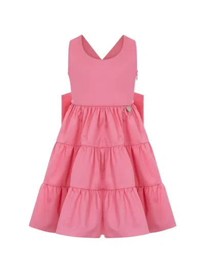 Lapin House Kids' Bow-embellishment Dress In Pink