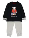 Lapin House Bulldog-print Tracksuit Set In Black