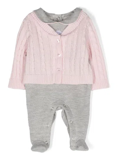 Lapin House Babies' Bunny-print Lurex Pajamas In 灰色