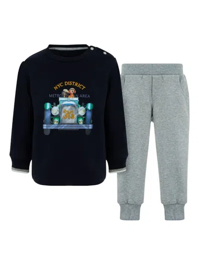 Lapin House Kids' Car-print Tracksuit In Multi