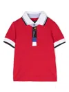 Lapin House Contrasting-trim Cotton Polo Shirt In Red