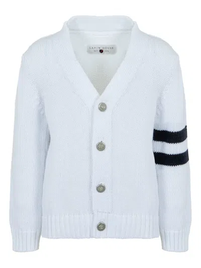 Lapin House Kids' Cotton Cardigan In White