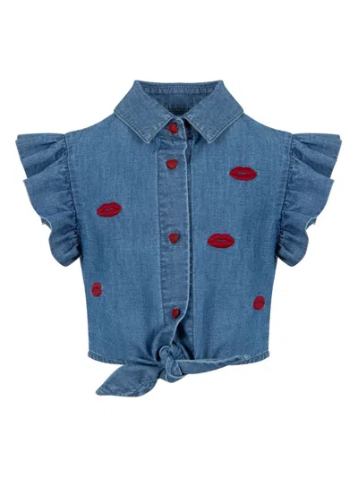 Lapin House Kids' Denim Shirt In Blue