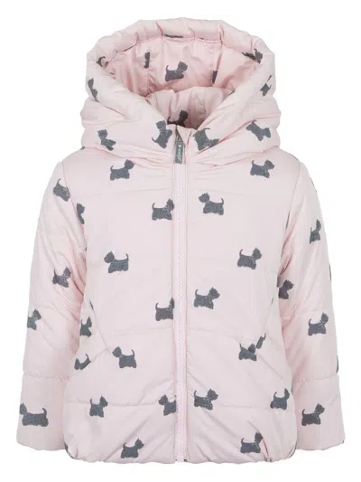Lapin House Kids' Dog-print Padded Jacket In Pink