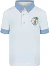 Lapin House Embroidered-logo Polo Shirt In Blue