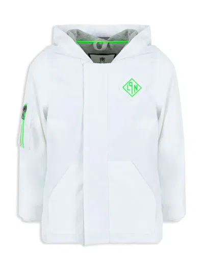 Lapin House Kids' Embroidered-logo Rain Jacket In 白色