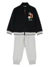 Lapin House Embroidered-patch Tracksuit Set In Black