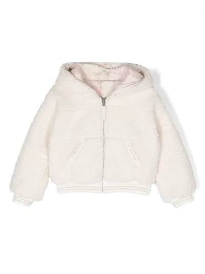 Lapin House Babies' Faux-fur Hooded Jacket In White