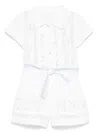 Lapin House Floral-embroidery Playsuit In White