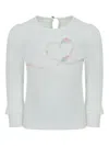 Lapin House Floral Heart-design Top In White
