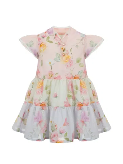 Lapin House Babies' Floral-print Dress In Multi
