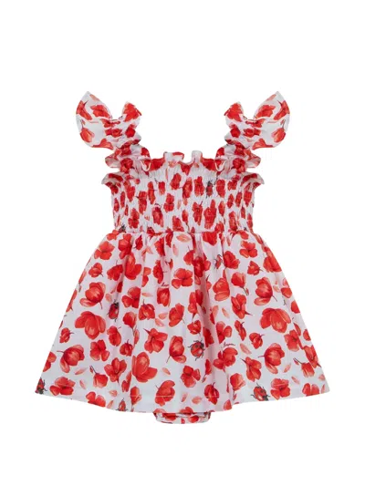 Lapin House Babies' Floral-print Dress Set (set Of Two) In Multi