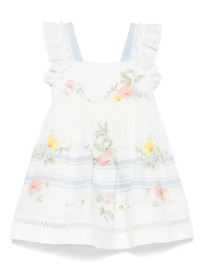 Lapin House Kids' Floral-print Dress In White