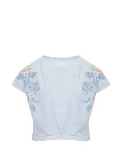 Lapin House T-shirt Mit Blumenprint In Blue