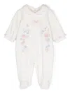 Lapin House Floral-print Ruffle-detail Pyjamas In 白色