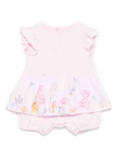 Lapin House Babies' Floral-print Shorties In 粉色