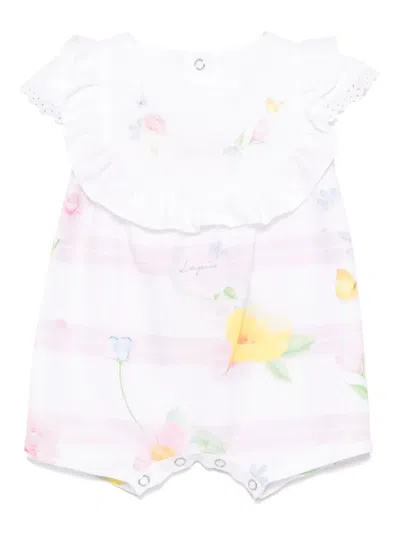 Lapin House Babies' Floral-print Shorties In White