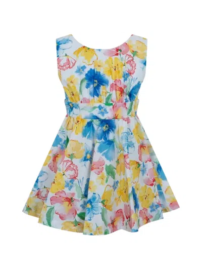 Lapin House Kids' Floral-print Sleeveless Dress In Multi