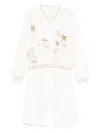 Lapin House Floral-star Tracksuit Set In White