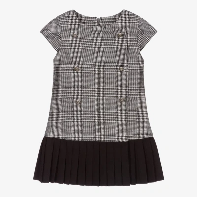 Lapin House Babies' Girls Black & White Check Dress