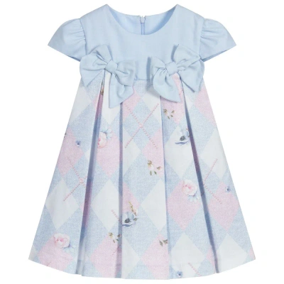 Lapin House Babies' Girls Blue Cotton Bow Dress
