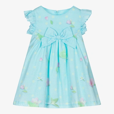Lapin House Babies' Girls Blue Cotton Dress Set
