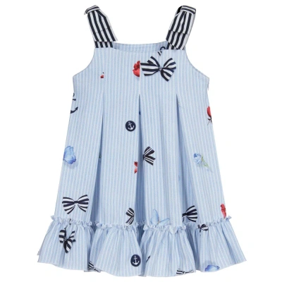 Lapin House Babies' Girls Blue Cotton Jersey Dress