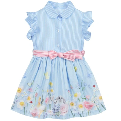 Lapin House Babies' Girls Blue Cotton Poplin Dress