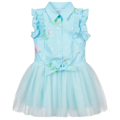 Lapin House Babies' Girls Blue Dress & Blouse Set