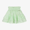LAPIN HOUSE GIRLS GREEN BRODERIE ANGLAISE SKIRT